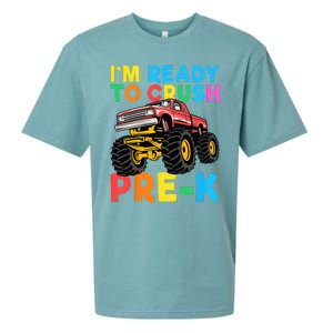 Im Ready To Crush PreK First Day Monster Truck Sueded Cloud Jersey T-Shirt