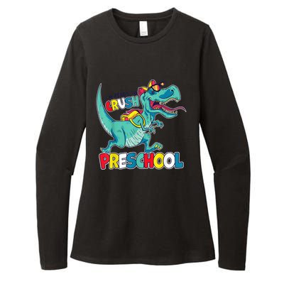 Im Ready To Crush Preschool Comic Style TRex Dinosaur Boy Womens CVC Long Sleeve Shirt