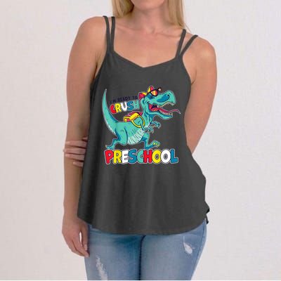 Im Ready To Crush Preschool Comic Style TRex Dinosaur Boy Women's Strappy Tank