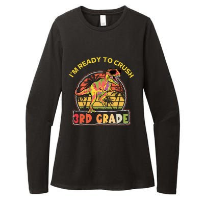 Im Ready To Crush 3rd Grade Dinosaur T Rex Back To School Gift Womens CVC Long Sleeve Shirt