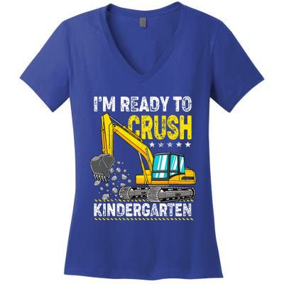 Im Ready To Crush Kindergarten Construction Vehicle Women's V-Neck T-Shirt