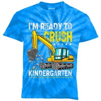 Im Ready To Crush Kindergarten Construction Vehicle Kids Tie-Dye T-Shirt