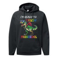 IM Ready To Crush Preschool Dinosaur 1st Day Of School Performance Fleece Hoodie