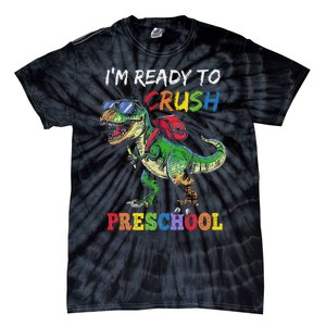 IM Ready To Crush Preschool Dinosaur 1st Day Of School Tie-Dye T-Shirt