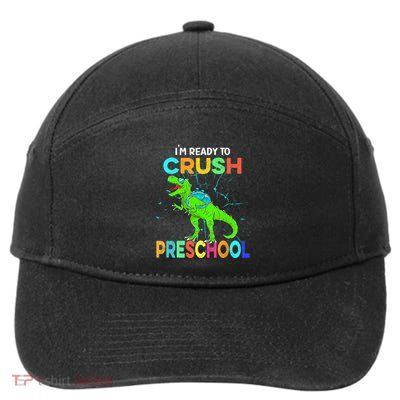 I'm Ready To Crush Preschool Dinosaur Back To School 7-Panel Snapback Hat