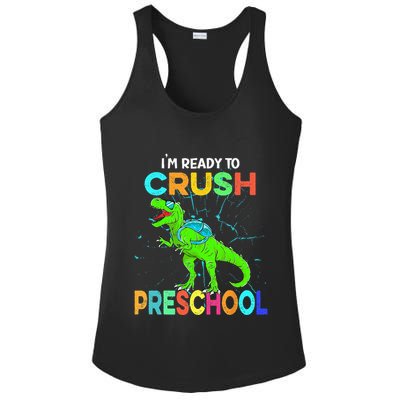 I'm Ready To Crush Preschool Dinosaur Back To School Ladies PosiCharge Competitor Racerback Tank