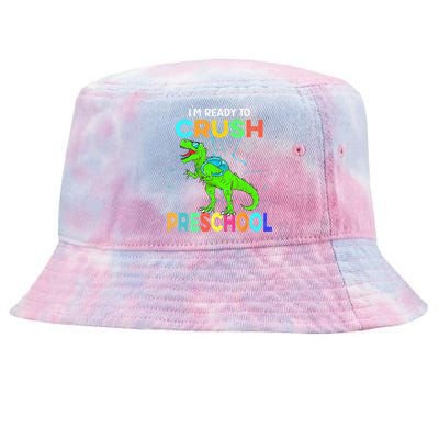 I'm Ready To Crush Preschool Dinosaur Back To School Tie-Dyed Bucket Hat