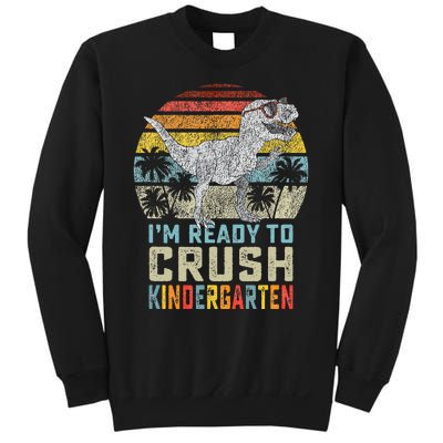 I'm Ready To Crush Kindergarten 1st Day Kinder Dinosaur Sweatshirt