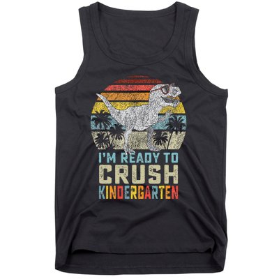 I'm Ready To Crush Kindergarten 1st Day Kinder Dinosaur Tank Top