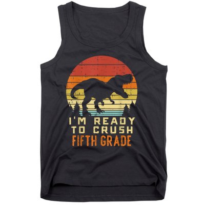 Im Ready To Crush 5th Fifth Grade Dinosaur Back School Boy Tank Top