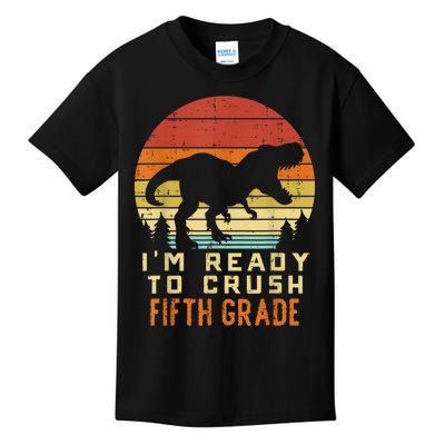 Im Ready To Crush 5th Fifth Grade Dinosaur Back School Boy Kids T-Shirt