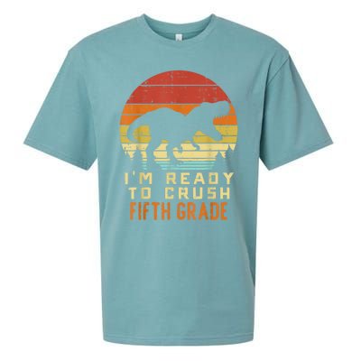 Im Ready To Crush 5th Fifth Grade Dinosaur Back School Boy Sueded Cloud Jersey T-Shirt