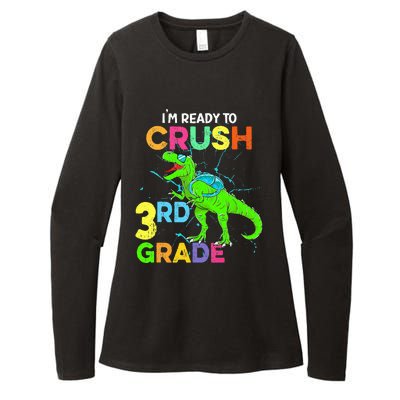 I'm Ready To Crush 3rd Grade Dinosaur Back To School Womens CVC Long Sleeve Shirt