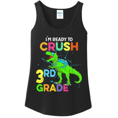 I'm Ready To Crush 3rd Grade Dinosaur Back To School Ladies Essential Tank