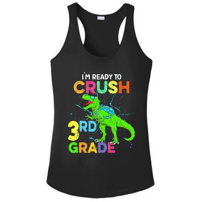 I'm Ready To Crush 3rd Grade Dinosaur Back To School Ladies PosiCharge Competitor Racerback Tank