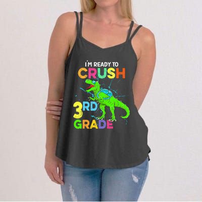 I'm Ready To Crush 3rd Grade Dinosaur Back To School Women's Strappy Tank