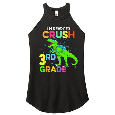 I'm Ready To Crush 3rd Grade Dinosaur Back To School Women's Perfect Tri Rocker Tank