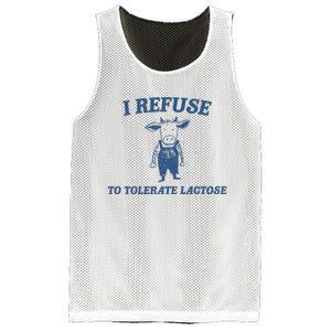 I Refuse To Tolerate Lactose Mesh Reversible Basketball Jersey Tank