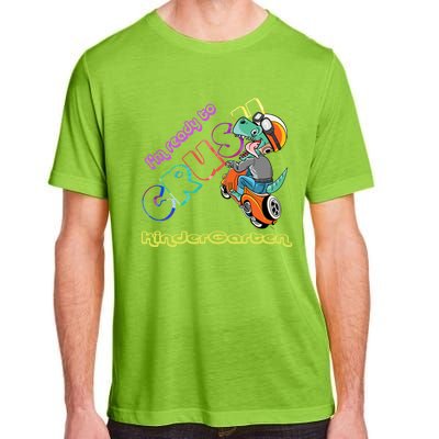 I'm Ready To Crush Kindergarten Dinosaurs Back To School Gift Adult ChromaSoft Performance T-Shirt