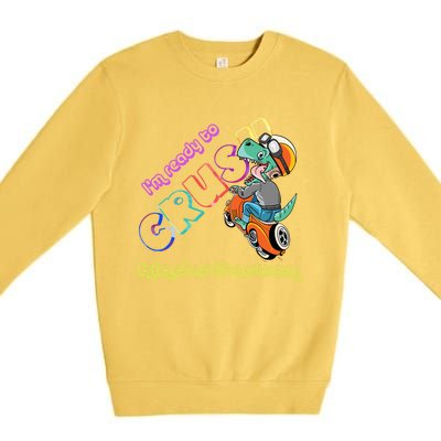 I'm Ready To Crush Kindergarten Dinosaurs Back To School Gift Premium Crewneck Sweatshirt