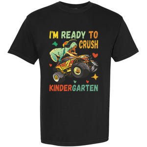 I'm Ready To Crush Kindergarten Dinosaur Back To School Garment-Dyed Heavyweight T-Shirt