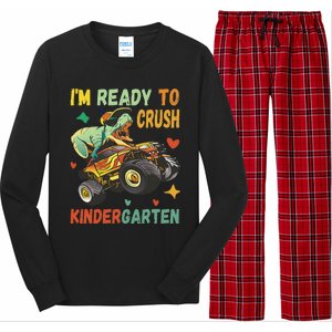 I'm Ready To Crush Kindergarten Dinosaur Back To School Long Sleeve Pajama Set