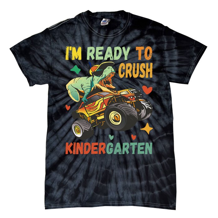 I'm Ready To Crush Kindergarten Dinosaur Back To School Tie-Dye T-Shirt