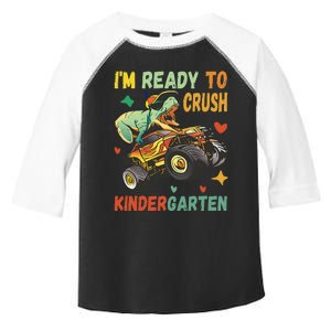 I'm Ready To Crush Kindergarten Dinosaur Back To School Toddler Fine Jersey T-Shirt