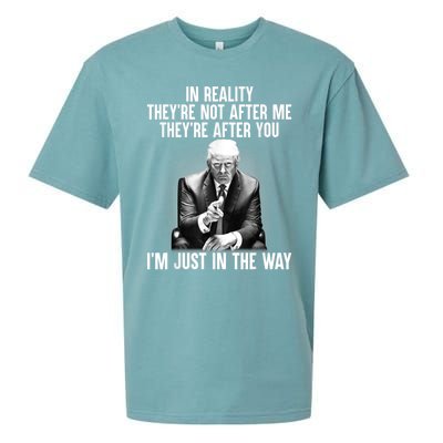 In Reality Theyre Not After Me Theyre After You Trump Im Just In The Way. Sueded Cloud Jersey T-Shirt