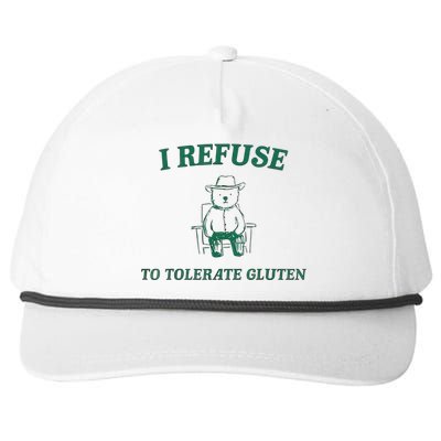 I Refuse To Tolerate Gluten Snapback Five-Panel Rope Hat