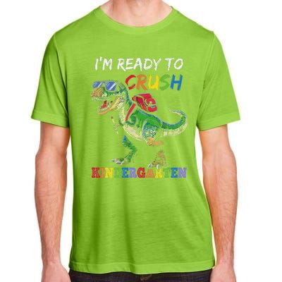 IM Ready To Crush Kindergarten Dinosaur 1st Day Of School Adult ChromaSoft Performance T-Shirt