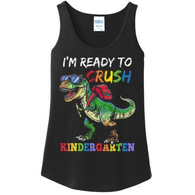 IM Ready To Crush Kindergarten Dinosaur 1st Day Of School Ladies Essential Tank