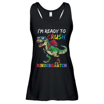 IM Ready To Crush Kindergarten Dinosaur 1st Day Of School Ladies Essential Flowy Tank