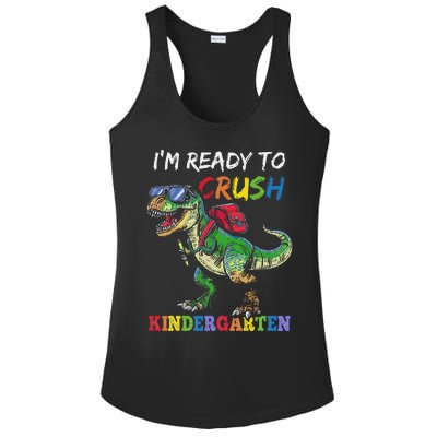 IM Ready To Crush Kindergarten Dinosaur 1st Day Of School Ladies PosiCharge Competitor Racerback Tank