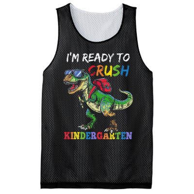 IM Ready To Crush Kindergarten Dinosaur 1st Day Of School Mesh Reversible Basketball Jersey Tank