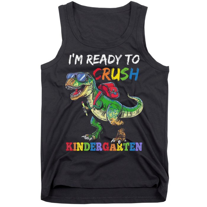 IM Ready To Crush Kindergarten Dinosaur 1st Day Of School Tank Top