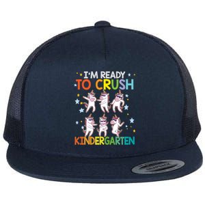 Im Ready To Crush Kindergarten Dabbing Unicorn Meaningful Gift Flat Bill Trucker Hat