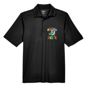 I'm Ready To Crush PreK Unicorn Dinosaur Back To School Men's Origin Performance Pique Polo