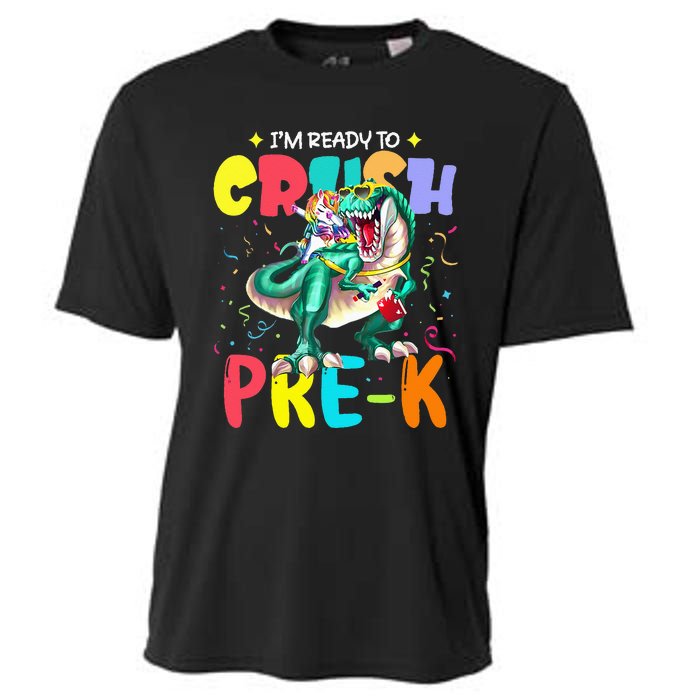 I'm Ready To Crush PreK Unicorn Dinosaur Back To School Cooling Performance Crew T-Shirt