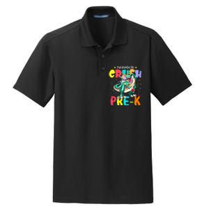 I'm Ready To Crush PreK Unicorn Dinosaur Back To School Dry Zone Grid Polo