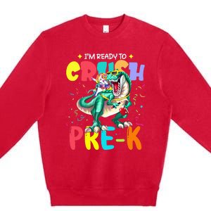 I'm Ready To Crush PreK Unicorn Dinosaur Back To School Premium Crewneck Sweatshirt