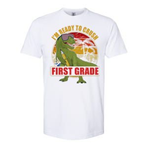 Im Ready To Crush First Grade T Rex Dinosaur 1St Grade Cute Gift Softstyle CVC T-Shirt