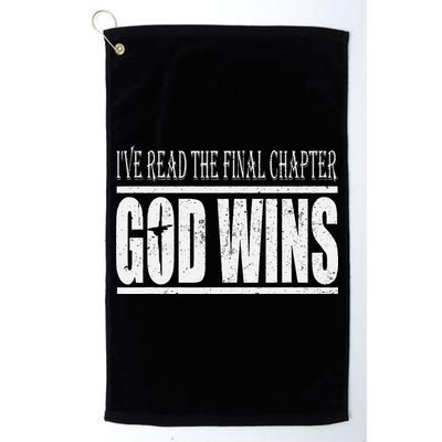 Ive Read The Final Chapter God Wins Christian Golf Towel