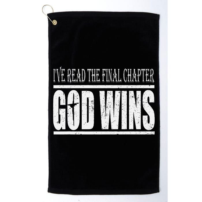 Ive Read The Final Chapter God Wins Christian Golf Towel