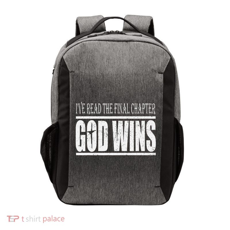 Ive Read The Final Chapter God Wins Christian Vector Backpack