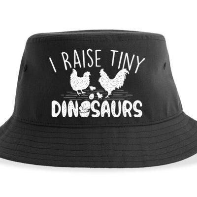 I Raise Tiny Dinosaurs Chicken Lover Farm Animal Sustainable Bucket Hat