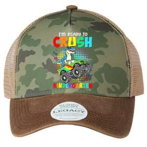 I'm Ready To Crush Kindergarten Dinosaur Back To School Legacy Tie Dye Trucker Hat