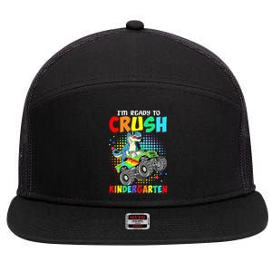 I'm Ready To Crush Kindergarten Dinosaur Back To School 7 Panel Mesh Trucker Snapback Hat