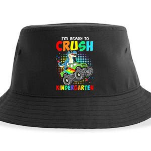 I'm Ready To Crush Kindergarten Dinosaur Back To School Sustainable Bucket Hat