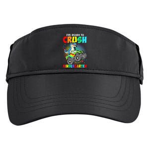 I'm Ready To Crush Kindergarten Dinosaur Back To School Adult Drive Performance Visor